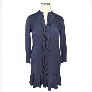 Tory Burch Navy Ruffle Dress